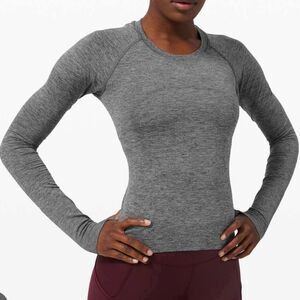 Lululemon Swiftly Tech Long-Sleeve Shirt 2.0 Heather Grey Size 6 & 0 NWT